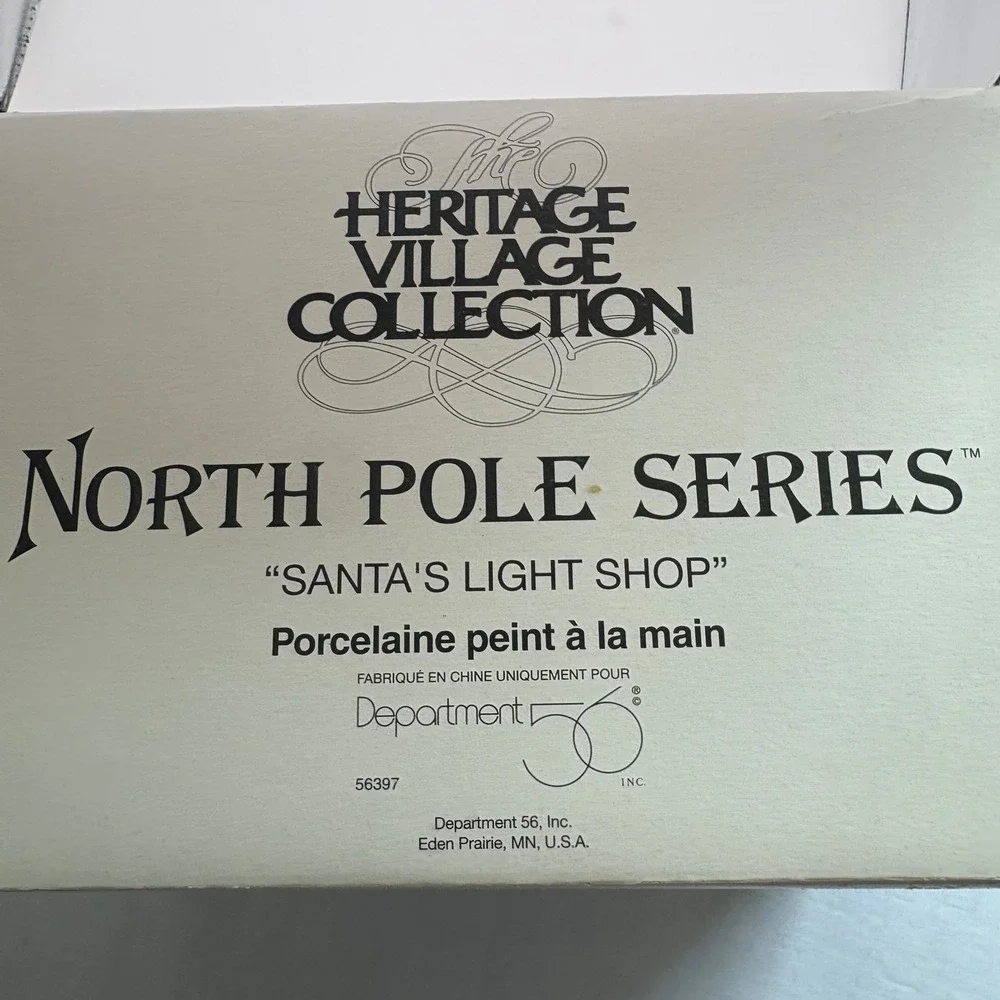 Dept 56 North Pole Series Santa's Light Shop Christmas Village House 56397